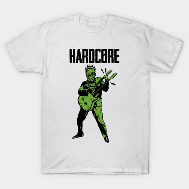 Hardcore guitarist Skull T-Shirt by pontosix